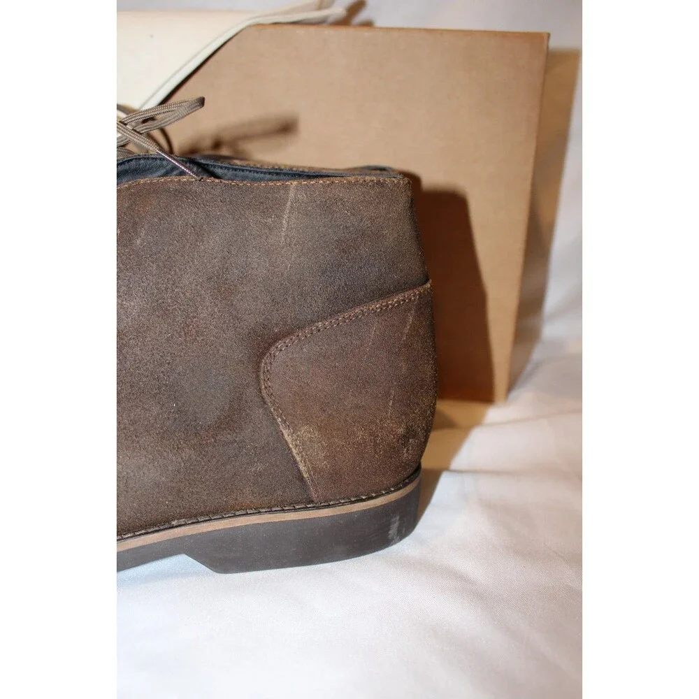 NISOLO MEN'S DAYTRIPPER CHUKKA LEATHER BOOTS WAXED BROWN SZ 10 NIB‎